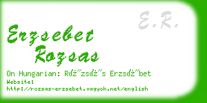 erzsebet rozsas business card